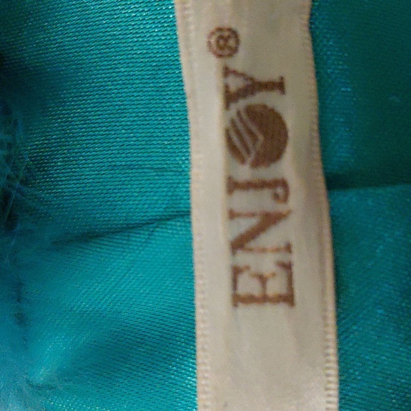 Teal Rabbit Fur Women's Jacket - Picture 3 of 9